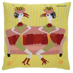 Fru Zippe Pillow Knitting Hens 740348