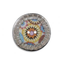 Jim Knopf Colorful button from recycled crown cap 28mm