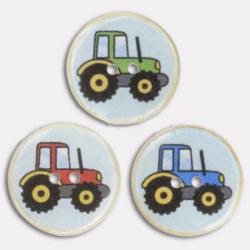Jim Knopf Resin button with tractor motiv