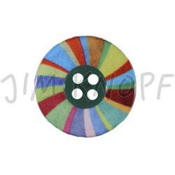 Jim Knopf Polyesterknopf Buntes Rad 15mm oder 23mm Bunt