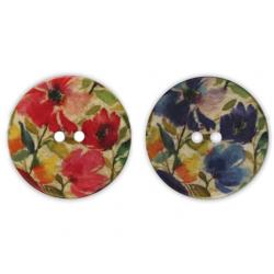 Jim Knopf Resin button flower motiv 18mm