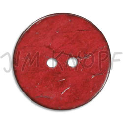 Jim Knopf Cocosknopf flach gefärbt 23 mm Rot