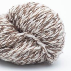 Nomadnoos So soft Yak and Satuul 3-ply fingering handspun closer than you might sheep (white/brown)