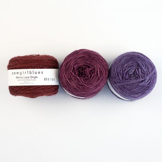 Cowgirl Blues Merino Single Lace solid discontinued colours Marsala